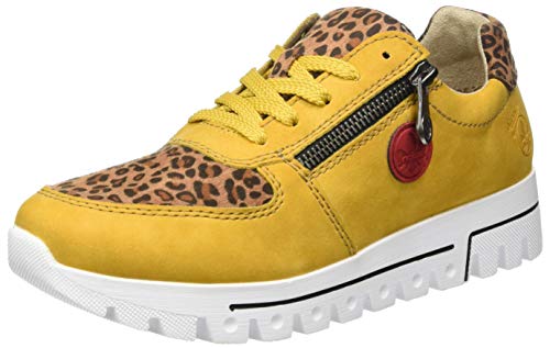 Rieker Damen L2834 Sneaker, Honig/Leo-nuss/Rosso 69, 41 EU von Rieker