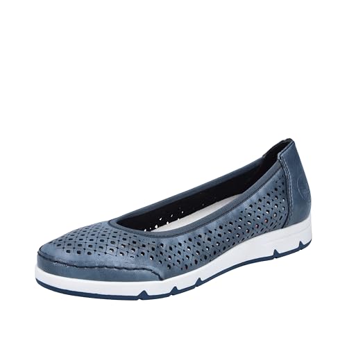 Rieker Damen L3065 Ballerina, Blau, 42 EU von Rieker