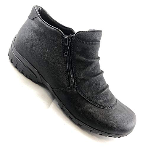 Rieker Damen L4691 Warm gefüttert Classics Kurzschaft Stiefel und Stiefeletten, Schwarz (Schwarz/Schwarz/01), 38 von Rieker