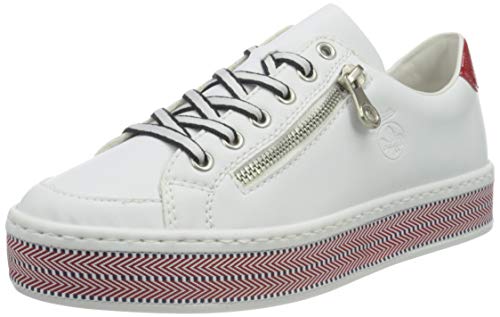 Rieker Damen L89c1 Sneaker, Weiß, 40 EU von Rieker