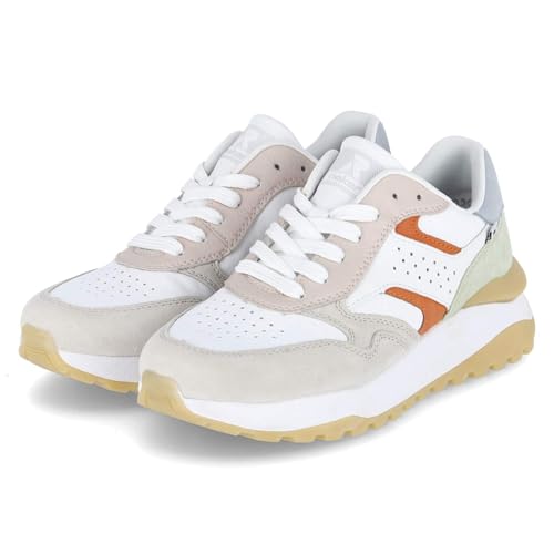 Rieker Damen Low Sneaker Weiß Leder & Synthetik, Größe:43, Farbauswahl:Weiss-Kombi von Rieker