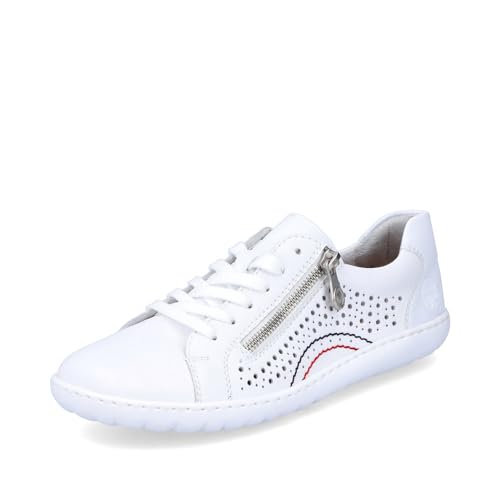 Rieker Damen Low-Top Sneaker 52824, Frauen Halbschuhe,Turnschuhe,Laufschuhe,schnürschuhe,schnürer,straßenschuhe,Weiss (80),39 EU / 6 UK von Rieker