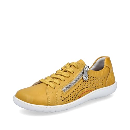 Rieker Damen Low-Top Sneaker 52824, Frauen Halbschuhe,Turnschuhe,Laufschuhe,straßenschuhe,Strassenschuhe,Sportschuhe,gelb (68),38 EU / 5 UK von Rieker