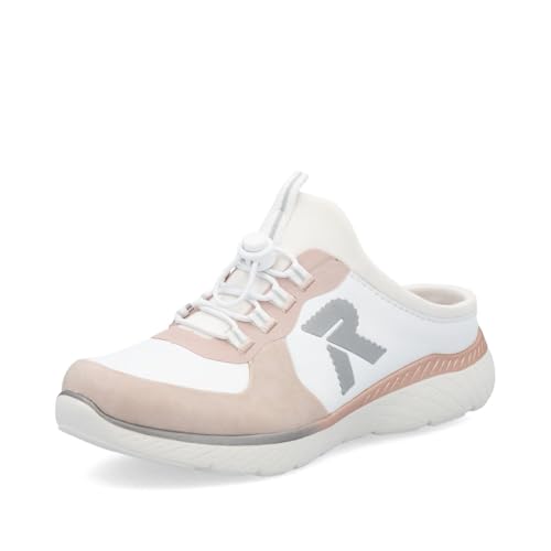 Rieker Damen Low-Top Sneaker M5056, Frauen Halbschuhe,Strassenschuhe,Freizeitschuhe,Turnschuhe,Laufschuhe,Sportschuhe,Weiss Kombi (31),39 EU / 6 UK von Rieker
