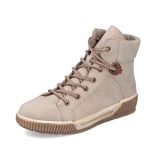 Rieker Damen Low-Top Sneaker N0730, Frauen Halbschuhe, lose Einlage,Sportschuhe,Freizeitschuhe,Turnschuhe,Laufschuhe,beige (64),37 EU / 4 UK von Rieker