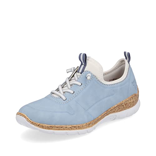 Rieker Damen Low-Top Sneaker N4285, Frauen Halbschuhe,lose Einlage,Freizeitschuhe,Laufschuhe,Freizeit,sportlich,Halbschuhe,blau (10),41 EU / 7.5 UK von Rieker