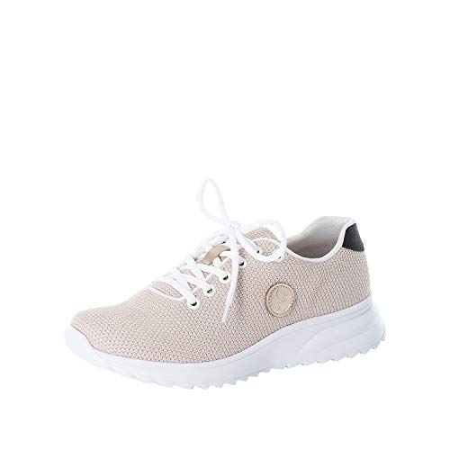 Rieker Damen Low-Top Sneaker N6600, Frauen Halbschuhe,Halbschuhe,straßenschuhe,Freizeitschuhe,Sportschuhe,Sneaker,Wedge Heel,rosa (31),40 EU / 6.5 EU von Rieker