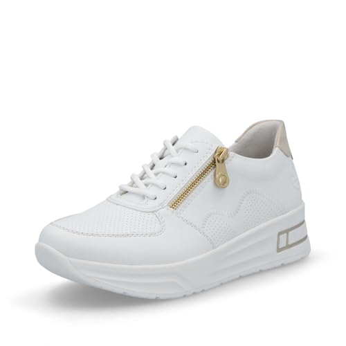 Rieker Damen Low-Top Sneaker N8100, Frauen Halbschuhe, lose Einlage,Sportschuhe,Freizeitschuhe,Turnschuhe,Laufschuhe,Weiss (80),41 EU / 7.5 UK von Rieker