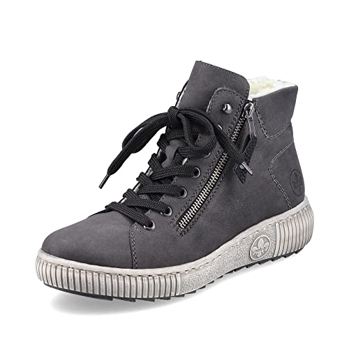 Rieker Damen Low-Top Sneaker Z6611, Frauen Halbschuhe,lose Einlage,Sportschuhe,Freizeitschuhe,Turnschuhe,Laufschuhe,schnürer,grau (45),37 EU / 4 UK von Rieker