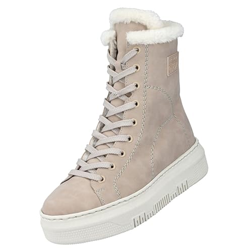 Rieker Damen M1980 Schnürstiefel, Beige, 38 EU von Rieker