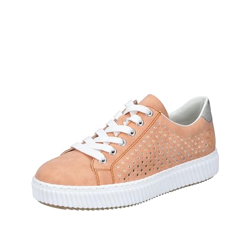 Rieker Damen M3901 Sneaker, Orange, 41 EU von Rieker