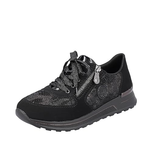 Rieker Damen N1411 Sneaker, Schwarz, 41 EU X-Weit von Rieker