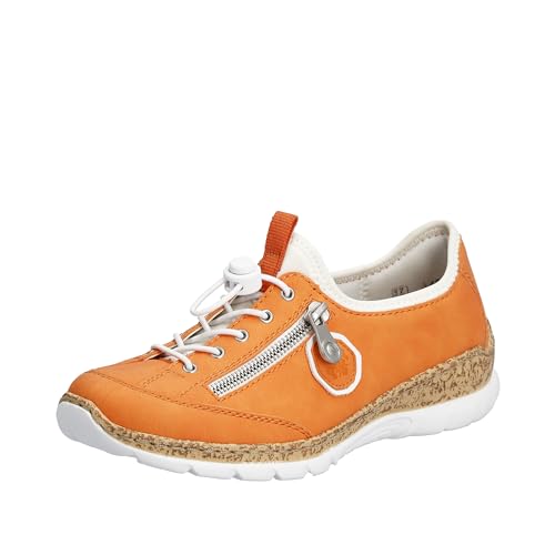 Rieker Damen N4263 Slipper, Orange, 36 EU von Rieker