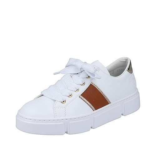 Rieker Damen N5908 Sneaker, weiß, 36 EU von Rieker