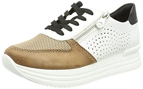 Rieker Damen N7316 Sneaker, Beige Kombi, 38 EU von Rieker