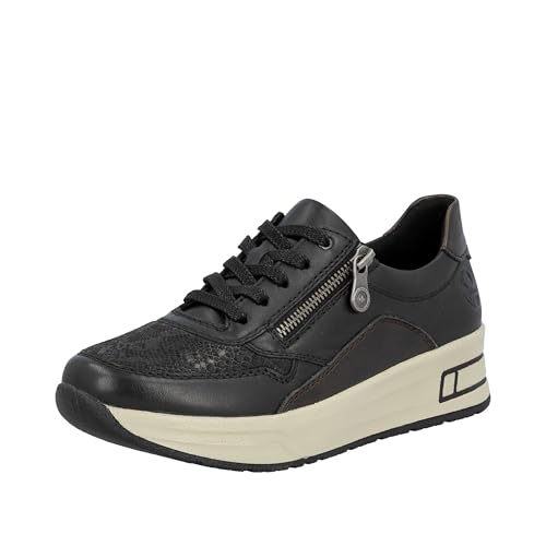 Rieker Damen N8114 Schnürschuhe, Schwarz, 39 EU von Rieker