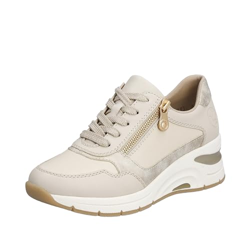 Rieker Damen N9301 Schnürhalbschuhe, Beige, 38 EU von Rieker