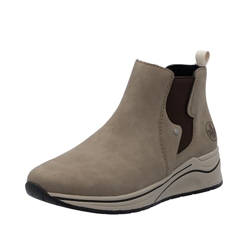 Rieker Damen N9561 Chelsea Boots, Beige, 36 EU von Rieker