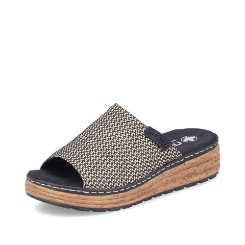 Rieker Damen Pantoletten 62768, Frauen Slipper,sommerclogs,Schlupfschuhe,schluepfschuhe,Slides,Slip-ons,Backless Slipper,Multi (90),43 EU / 9 UK von Rieker
