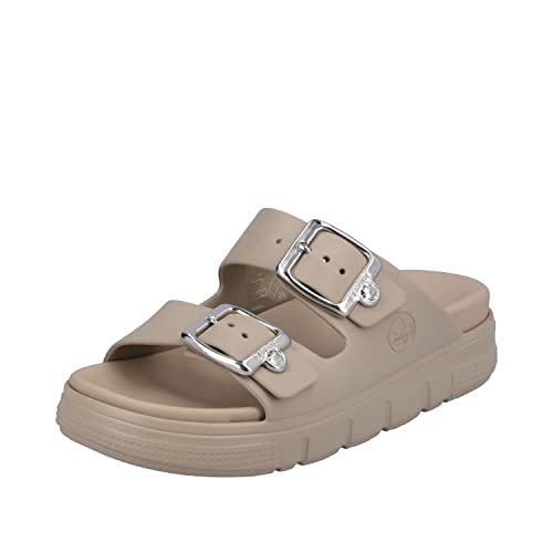 Rieker Damen Pantoletten P2180-60, Beige, 38-39 EU von Rieker