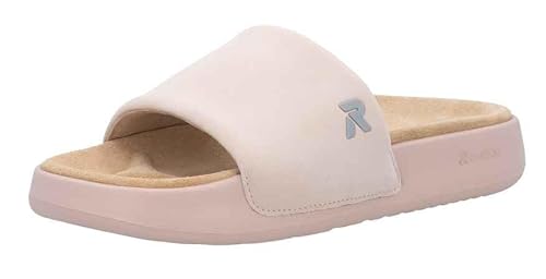 Rieker Damen Pantoletten W3250, Frauen Slipper,Mules,Gartenschuhe,Sommerschuhe,sommerclogs,Schlupfschuhe,schluepfschuhe,rosa (31),37 EU / 4 UK von Rieker