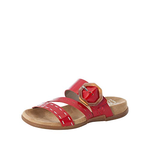 Rieker Damen Riemchensandalen V0092, Frauen Sandalen,flach,ladies,women's,woman,sandaletten,sommerschuhe,sommersandalen,rot (33),39 EU / 6 EU von Rieker