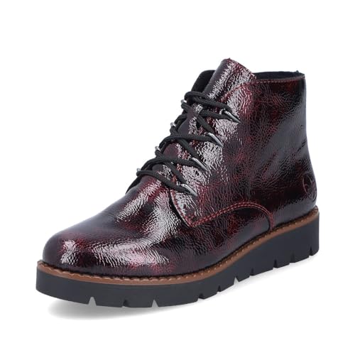 Rieker Damen Schnürstiefeletten 44902, Frauen Stiefeletten, lose Einlage,Booties,halbstiefel,Kurzstiefel,uebergangsschuhe,rot (35),37 EU / 4 UK von Rieker