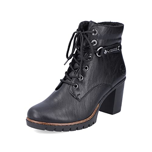 Rieker Damen Schnürstiefeletten Y2533, Frauen Stiefeletten,Women's,Woman,Lady,Ladies,Boots,Stiefel,Booties,halbstiefel,schwarz (00),41 EU / 7.5 UK von Rieker