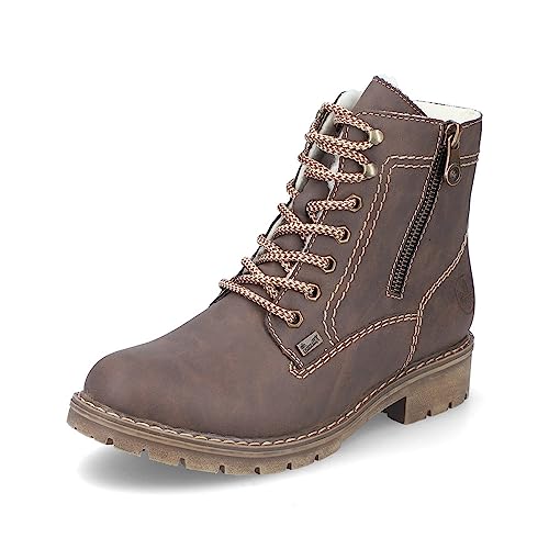 Rieker Damen Schnürstiefeletten Y9134, Frauen Stiefeletten,chukka boots,schnürboots,stiefel,bootee,booties,halbstiefel,braun (25),38 EU / 5 UK von Rieker