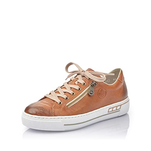 Rieker Damen Sneaker L88C2, Frauen Schnürschuhe,Schnuerer,straßenschuhe,Strassenschuhe,Schnuerung,Shoes,Low-tie,schnürschuhe,braun (24),37 EU / 4 UK von Rieker