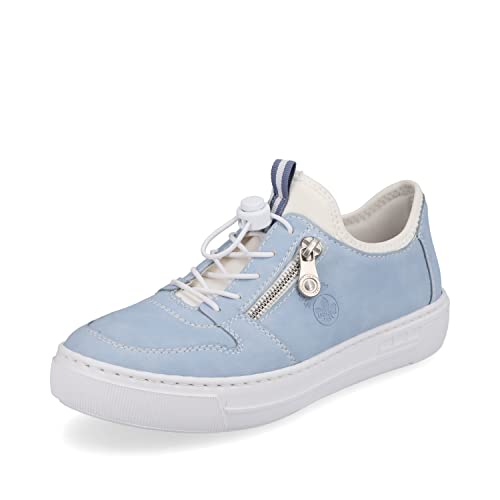 Rieker Damen Sneaker L9862, Frauen Schnürschuhe,Sneaker,Halbschuhe,Freizeitschuhe,Schnuerschuhe,straßenschuhe,lace-up,blau (10),40 EU / 6.5 UK von Rieker