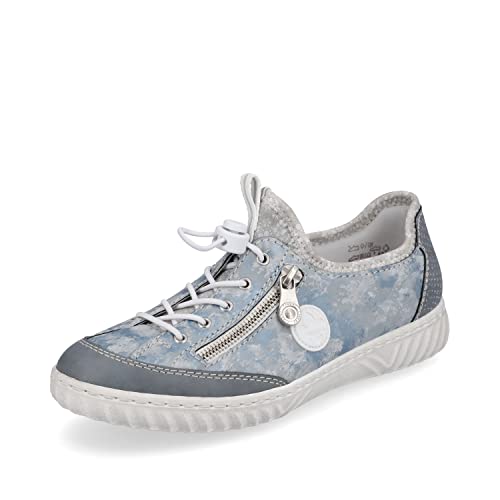 Rieker Damen Sneaker N0963, Frauen Schnürschuhe,lose Einlage,Freizeitschuhe,Schnuerschuhe,Schnuerer,straßenschuhe,blau (12),41 EU / 7.5 UK von Rieker