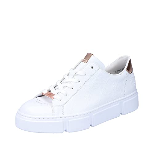 Rieker Damen Sneaker N5904-80 weiß Gr. 36 von Rieker