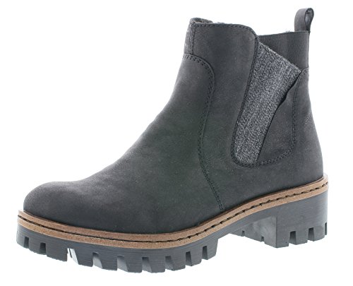 Rieker Damen 75754 Chelsea Boots, Schwarz (schwarz/anthrazit 01) von Rieker