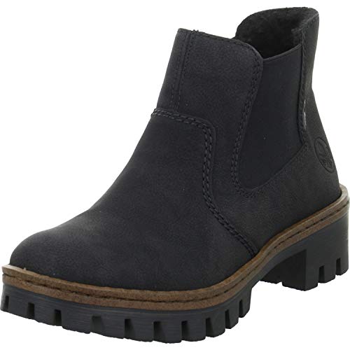 Rieker Damen Herbst/Winter Chelsea Boots, Schwarz (schwarz/schwarz / 01 01), 41 EU Rieker Damen Herbst/Winter Chelsea Boots, Schwarz (schwarz/schwarz / 01 01), 41 EU von Rieker