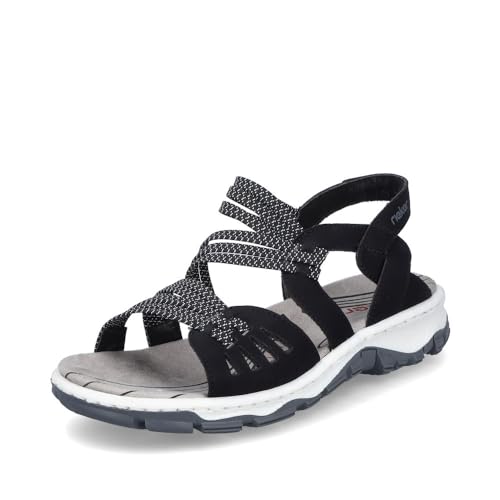 Rieker Damen Trekking Sandalen 68882, Frauen Sandalen,sommerschuhe,freizeitschuhe,offene schuhe,strandschuhe,outdoorsandalen,beige (00),40 EU / 6.5 UK von Rieker