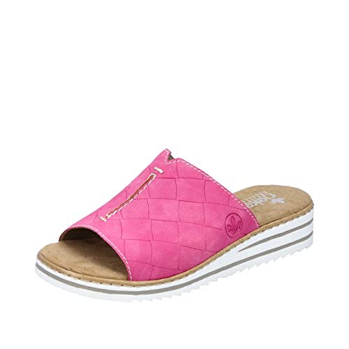 Rieker Damen V0673 Pantolette, rosa, 37 EU von Rieker