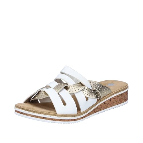 Rieker Damen V3678 Pantolette, Weiss, 37 EU Rieker Damen V3678 Pantolette, Weiss, 37 EU von Rieker