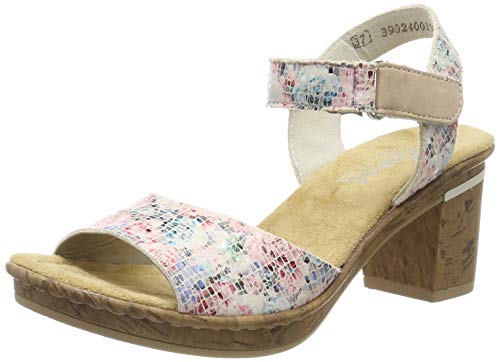 Rieker Damen V4589-90 Plateausandalen, Mehrfarbig (Nude-Multi/Altrosa 90), 40 EU von Rieker