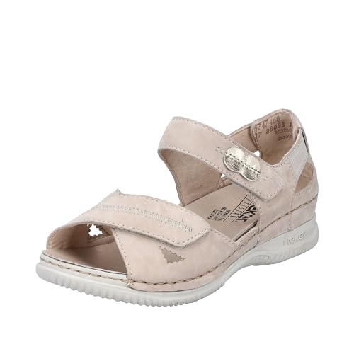 Rieker Damen V7474 Sandale, Beige, 37 EU von Rieker