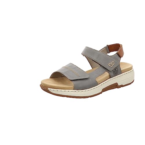 Rieker Damen V8164 Sandale, blau, 42 EU von Rieker