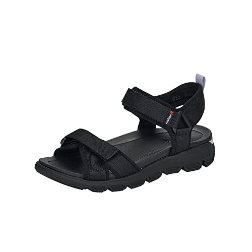 Rieker Damen V8401 Trekkingsandalen, Schwarz, 37 EU von Rieker