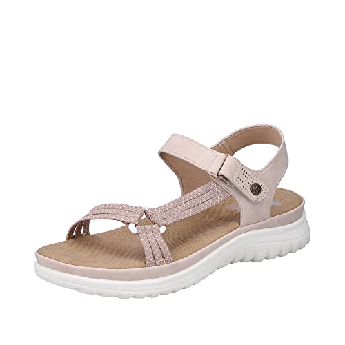 Rieker Damen Sandalen V8978-31 rosa Gr. 38 von Rieker