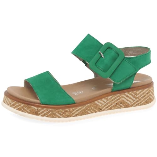 Rieker Damen W0800 Keilsandaletten, Grün, 43 EU von Rieker