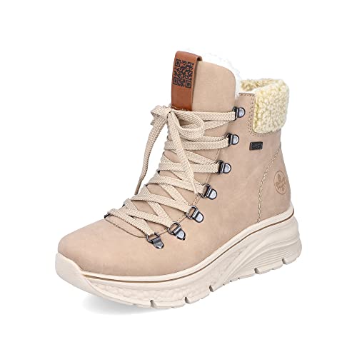 Rieker Damen Winterstiefel 48034, Frauen Stiefel, lose Einlage, wasserabweisend, riekerTEX,schnürstiefel,gefüttert,tex,braun (20),40 EU / 6.5 UK von Rieker