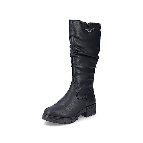 Rieker Damen Winterstiefel 76891, Frauen Stiefel,gefüttert,Winterschuhe,uebergangsstiefel,uebergangsschuhe,Winterboots,schwarz (00),38 EU / 5 UK von Rieker