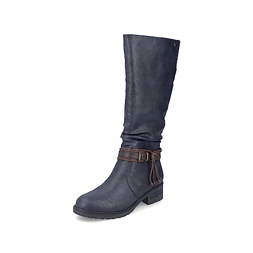 Rieker Damen Winterstiefel 91694, Frauen Stiefel,Boots,Winterschuhe,uebergangsstiefel,uebergangsschuhe,Winterboots,warm,blau (14),38 EU / 5 UK von Rieker