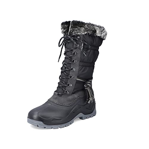 Rieker Damen Winterstiefel P9443, Frauen Stiefel,uebergangsschuhe,winterboots,fellboots,fellstiefel,warm,gefüttert,boots,schwarz (00),39 EU / 6 UK von Rieker