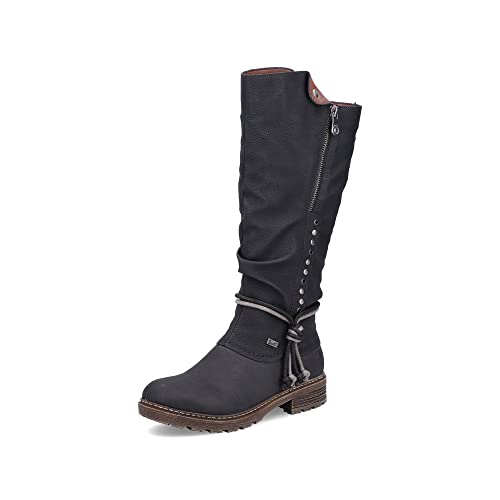 Rieker Damen Winterstiefel Z4759, Frauen Stiefel, wasserabweisend, riekerTEX,uebergangsschuhe,Winterboots,schnürstiefel,schwarz (01),41 EU / 7.5 UK von Rieker