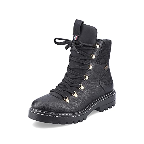 Rieker Damen Schnürstiefeletten Z5500, Frauen Stiefeletten,wasserdicht,riekerTEX,halbstiefel,Kurzstiefel,uebergangsschuhe,schwarz (00),38 EU / 5 UK von Rieker